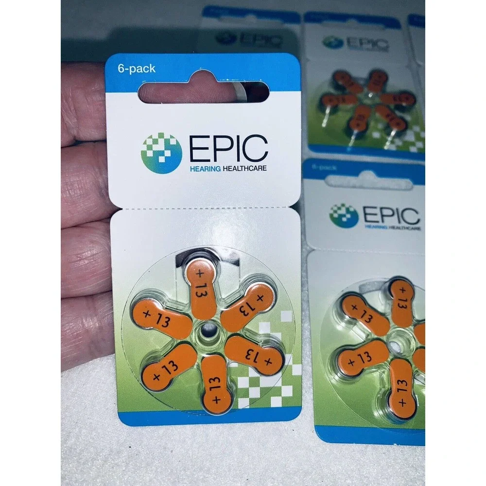 EPIC Hearing Healthcare Batteries 9×6packs Lot #6069 54 Total Zinc Air 13 NOS